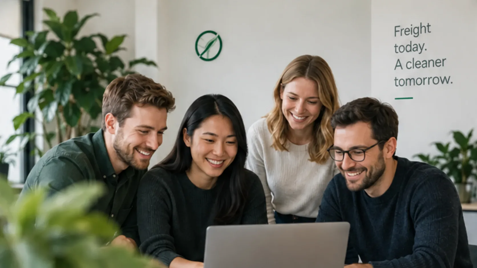 Collaborative Team in a Greener Office